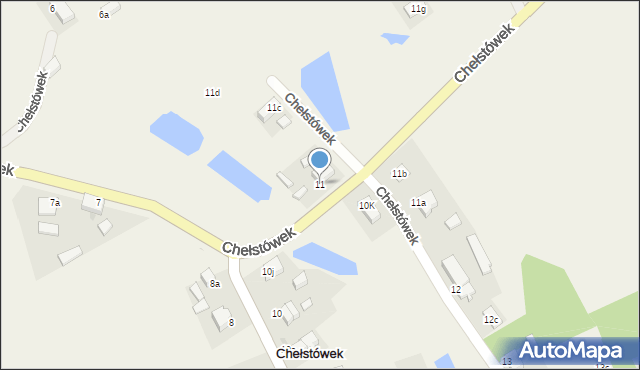 Chełstówek, Chełstówek, 11, mapa Chełstówek