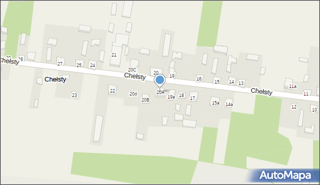 Chełsty, Chełsty, 20A, mapa Chełsty