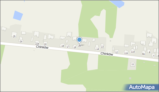 Chinków, Chinków, 15, mapa Chinków