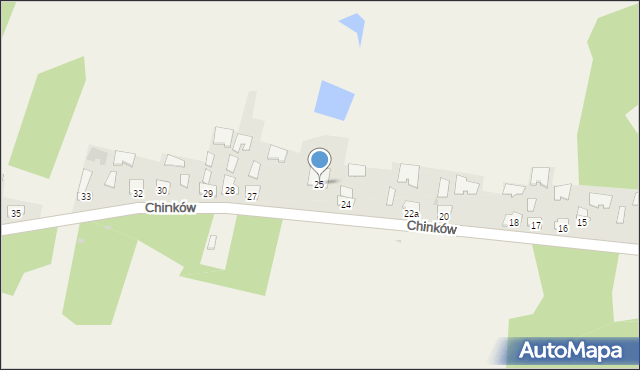 Chinków, Chinków, 25, mapa Chinków