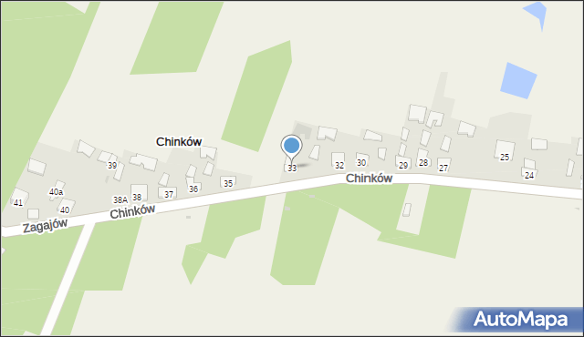 Chinków, Chinków, 33, mapa Chinków