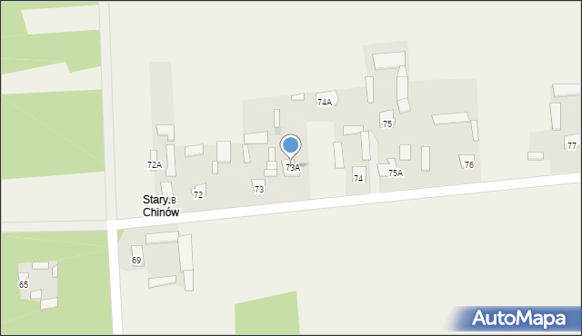 Chinów, Chinów, 73A, mapa Chinów