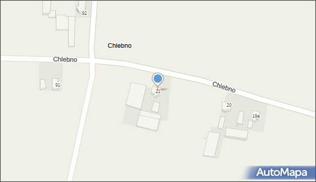 Chlebno, Chlebno, 21, mapa Chlebno