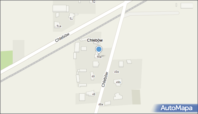 Chlebów, Chlebów, 50a, mapa Chlebów