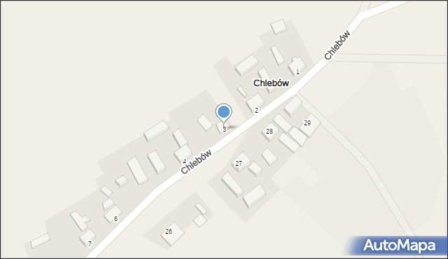 Chlebów, Chlebów, 3, mapa Chlebów