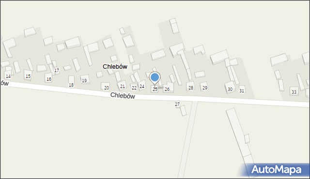 Chlebów, Chlebów, 25, mapa Chlebów