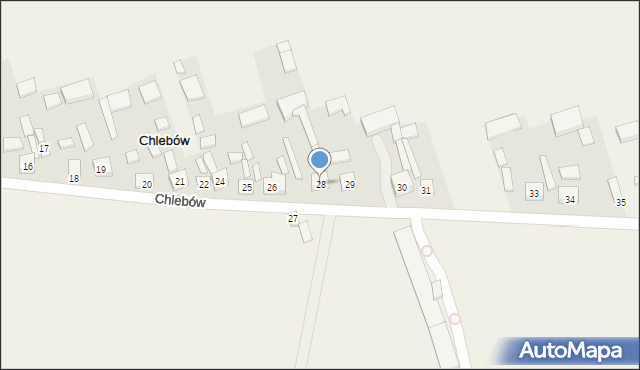 Chlebów, Chlebów, 28, mapa Chlebów