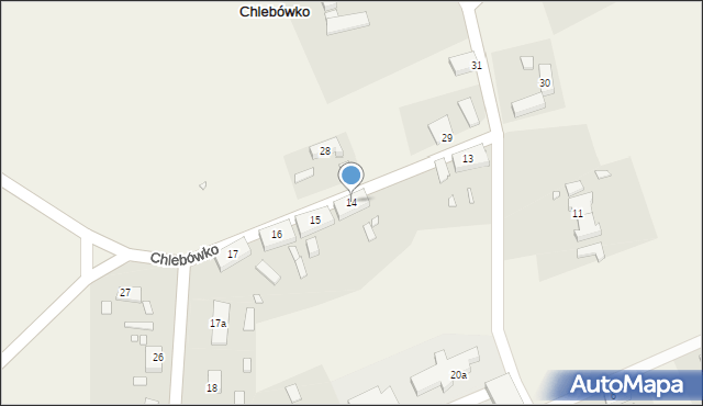 Chlebówko, Chlebówko, 14, mapa Chlebówko