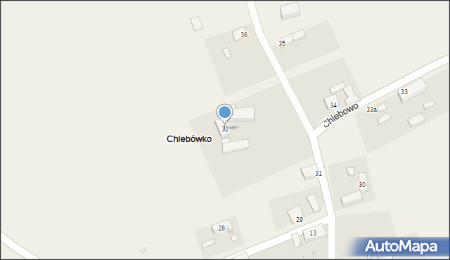 Chlebówko, Chlebówko, 32, mapa Chlebówko