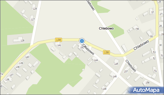 Chlebowo, Chlebowo, 142, mapa Chlebowo