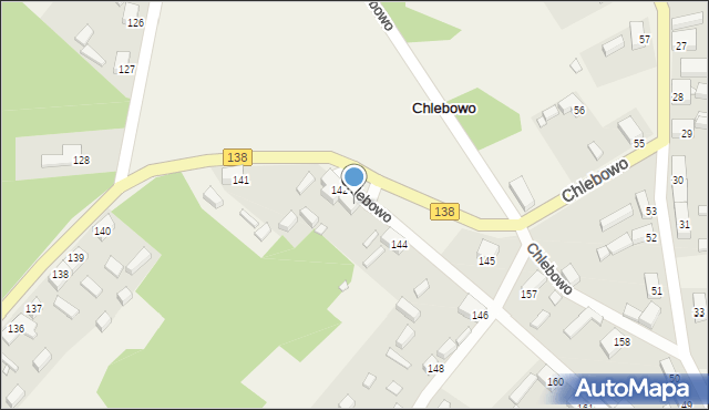 Chlebowo, Chlebowo, 143, mapa Chlebowo