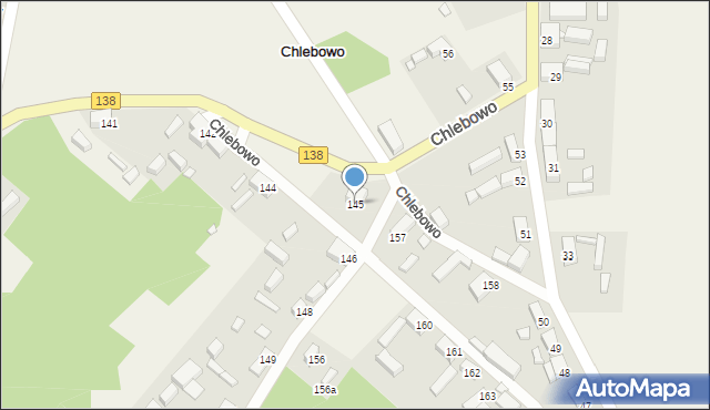 Chlebowo, Chlebowo, 145, mapa Chlebowo