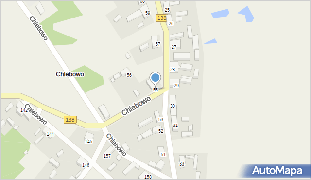Chlebowo, Chlebowo, 55, mapa Chlebowo