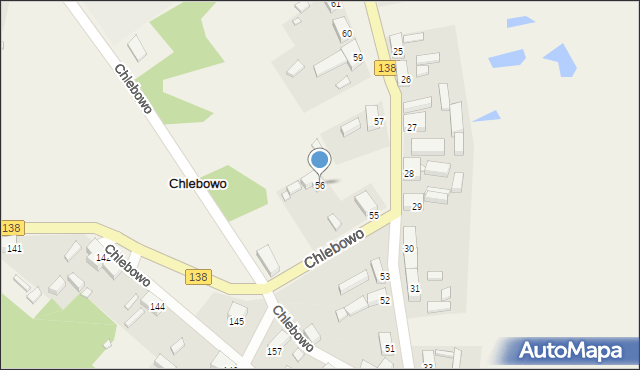 Chlebowo, Chlebowo, 56, mapa Chlebowo