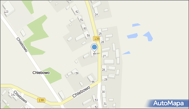 Chlebowo, Chlebowo, 57, mapa Chlebowo