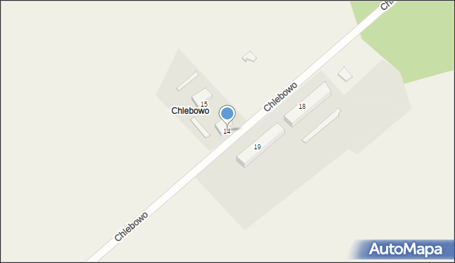 Chlebowo, Chlebowo, 14, mapa Chlebowo