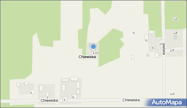 Chlewiska, Chlewiska, 7, mapa Chlewiska