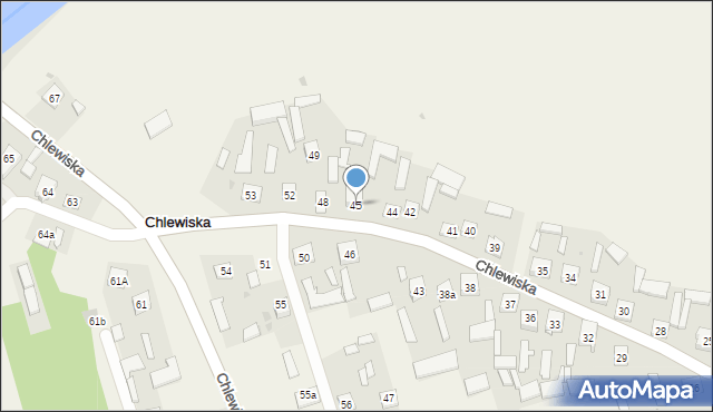 Chlewiska, Chlewiska, 45, mapa Chlewiska