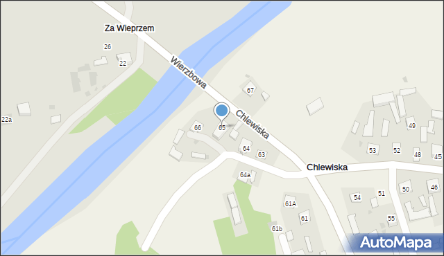 Chlewiska, Chlewiska, 65, mapa Chlewiska