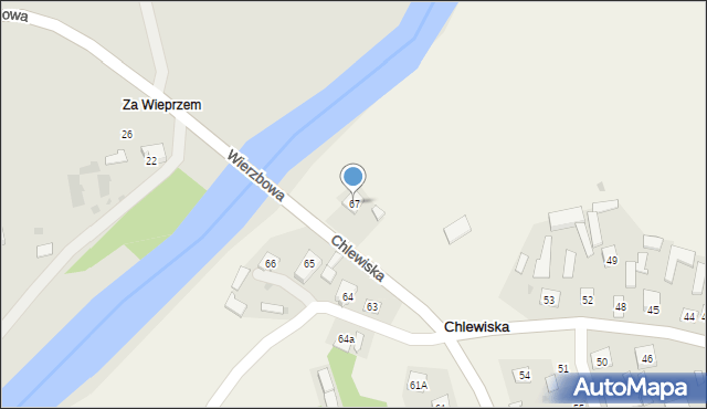 Chlewiska, Chlewiska, 67, mapa Chlewiska