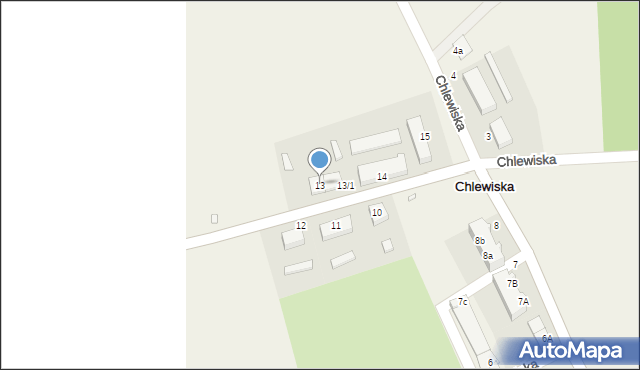 Chlewiska, Chlewiska, 13, mapa Chlewiska