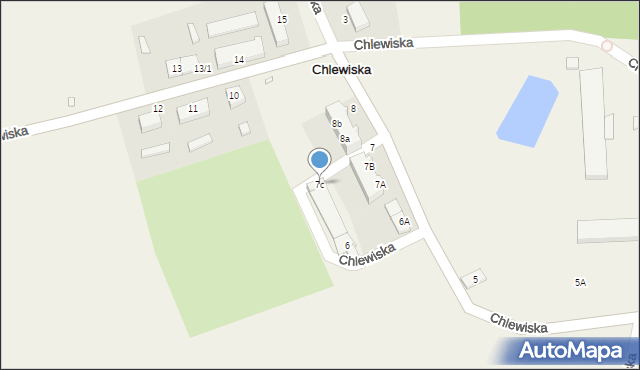 Chlewiska, Chlewiska, 7c, mapa Chlewiska