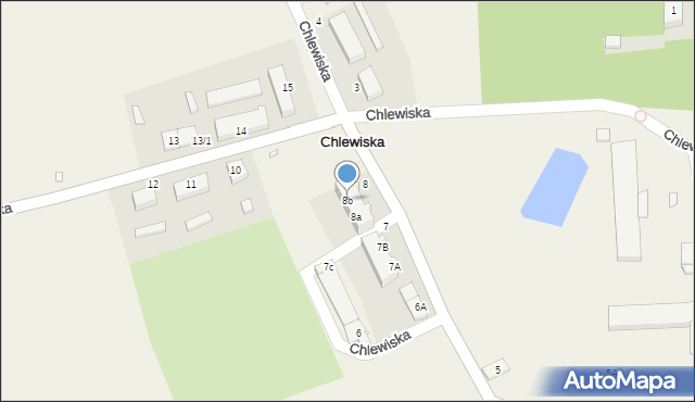 Chlewiska, Chlewiska, 8b, mapa Chlewiska