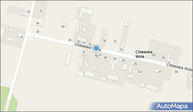 Chlewska Wola, Chlewska Wola, 54, mapa Chlewska Wola