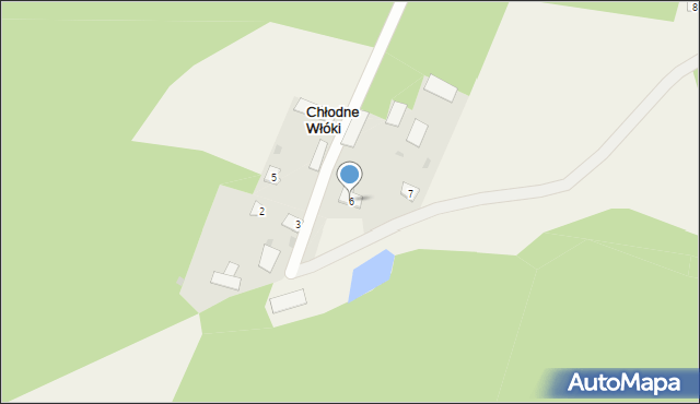 Chłodne Włóki, Chłodne Włóki, 6, mapa Chłodne Włóki