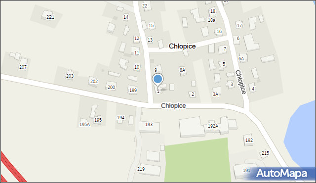 Chłopice, Chłopice, 1, mapa Chłopice