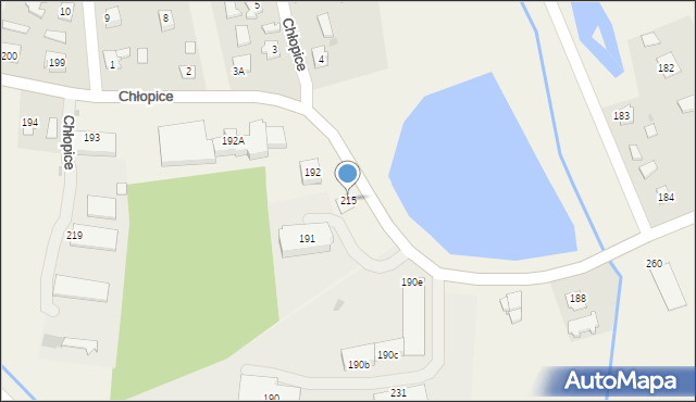 Chłopice, Chłopice, 215, mapa Chłopice