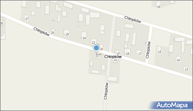 Chłopków, Chłopków, 22, mapa Chłopków