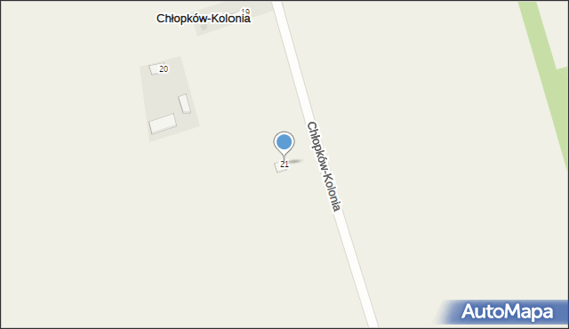 Chłopków-Kolonia, Chłopków-Kolonia, 21, mapa Chłopków-Kolonia