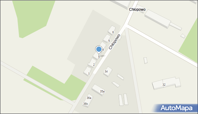 Chłopowo, Chłopowo, 3, mapa Chłopowo