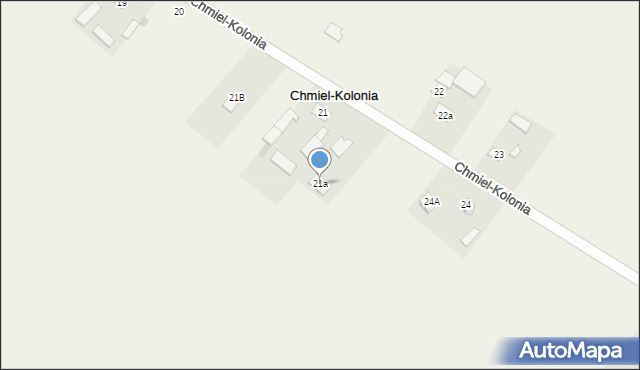 Chmiel-Kolonia, Chmiel-Kolonia, 21a, mapa Chmiel-Kolonia