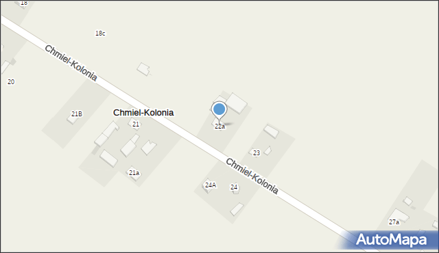 Chmiel-Kolonia, Chmiel-Kolonia, 22a, mapa Chmiel-Kolonia