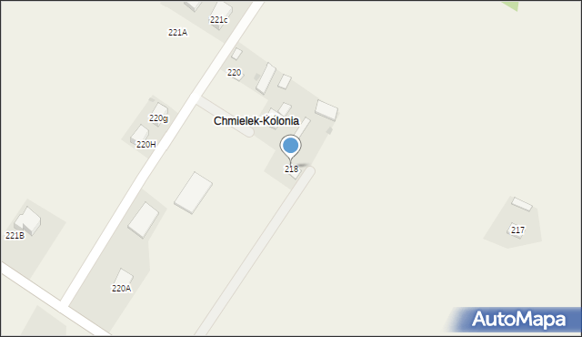 Chmielek, Chmielek, 218, mapa Chmielek