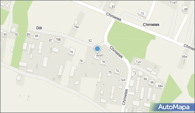 Chmielek, Chmielek, 77, mapa Chmielek