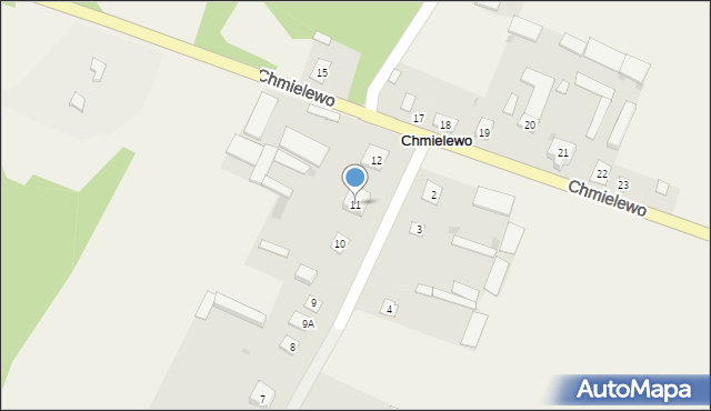 Chmielewo, Chmielewo, 11, mapa Chmielewo