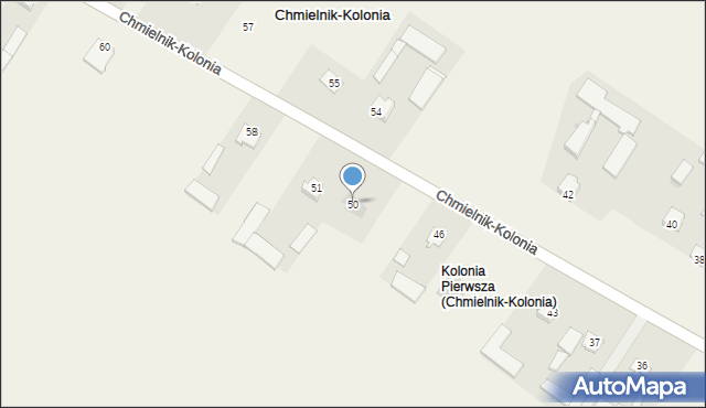 Chmielnik-Kolonia, Chmielnik-Kolonia, 50, mapa Chmielnik-Kolonia