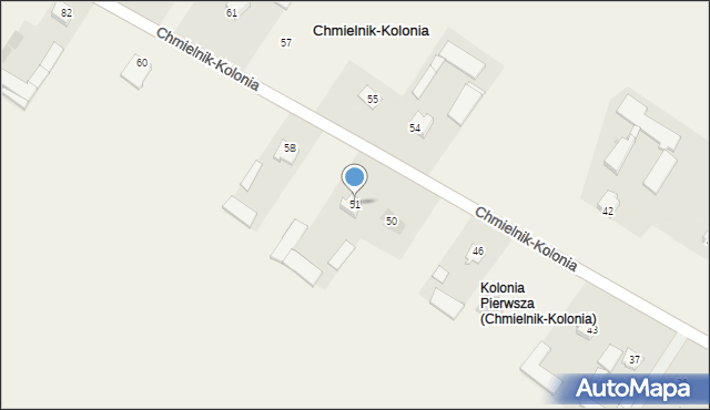 Chmielnik-Kolonia, Chmielnik-Kolonia, 51, mapa Chmielnik-Kolonia