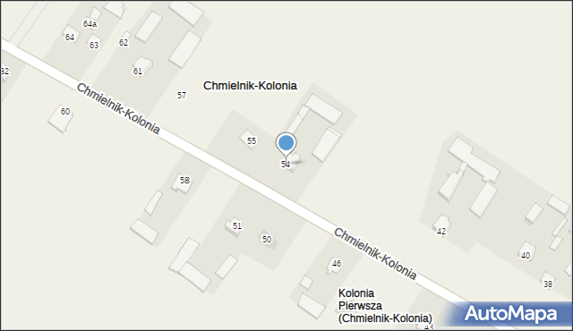 Chmielnik-Kolonia, Chmielnik-Kolonia, 54, mapa Chmielnik-Kolonia