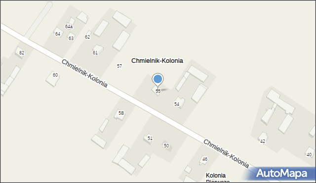 Chmielnik-Kolonia, Chmielnik-Kolonia, 55, mapa Chmielnik-Kolonia