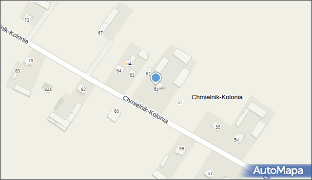 Chmielnik-Kolonia, Chmielnik-Kolonia, 61, mapa Chmielnik-Kolonia