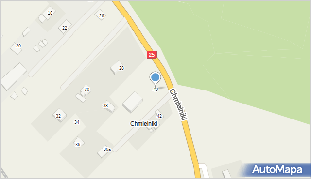 Chmielniki, Chmielniki, 40, mapa Chmielniki