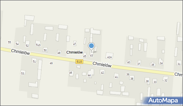 Chmielów, Chmielów, 43A, mapa Chmielów