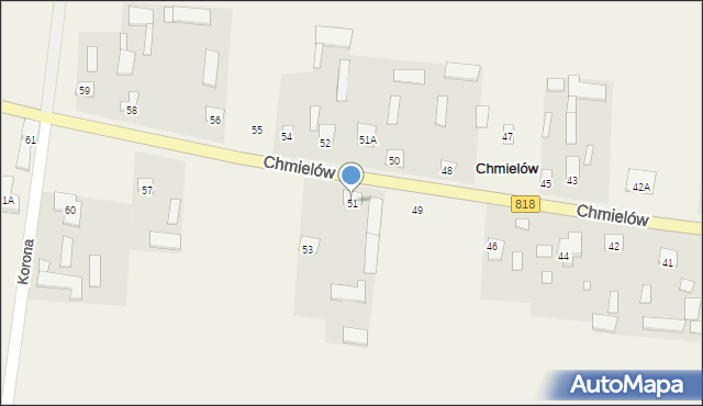 Chmielów, Chmielów, 51, mapa Chmielów