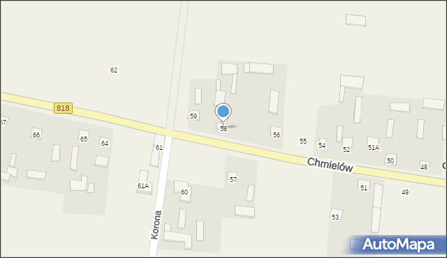 Chmielów, Chmielów, 58, mapa Chmielów