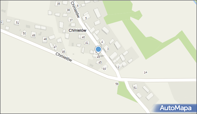 Chmielów, Chmielów, 43, mapa Chmielów