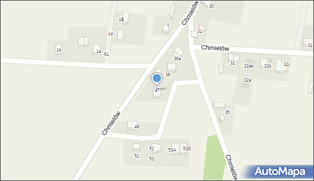 Chmielów, Chmielów, 47, mapa Chmielów